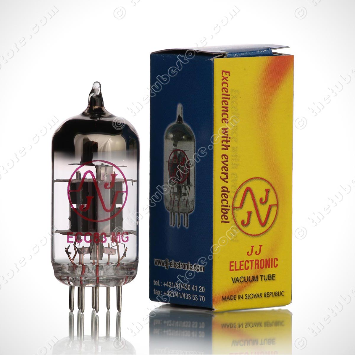 Pair of JJ ECC83MG Preamp Vacuum Tube